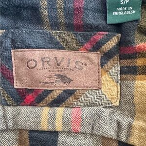 Orvis Multicolor Plaid Shirt Jacket, Men’s Small, 100% Cotton